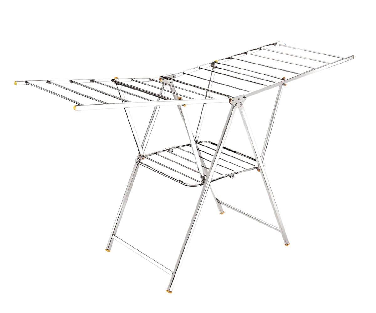 Priya Jupiter Heavy Duty Rust-Free Stainless Steel Foldable Cloth Drying Stand | Indoor/Outdoor/Balcony | Butterfly Model | Adjustable Fold Height 1
