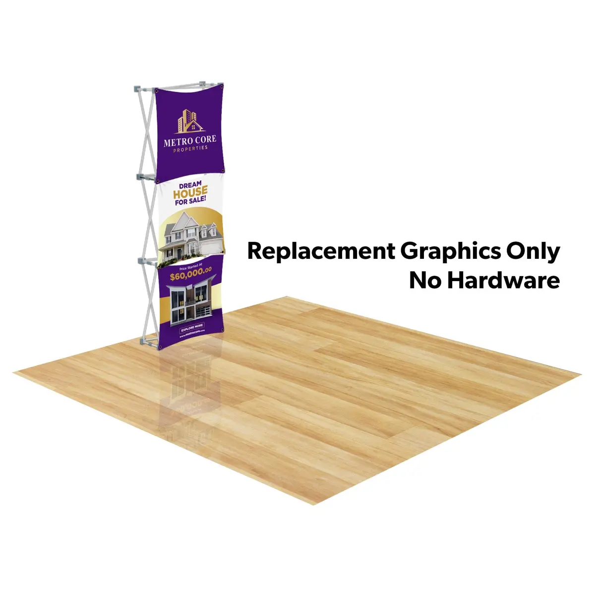 Custom Geometrix Pop-Up Trade Show Booth Display - (1X3 Panel) 5