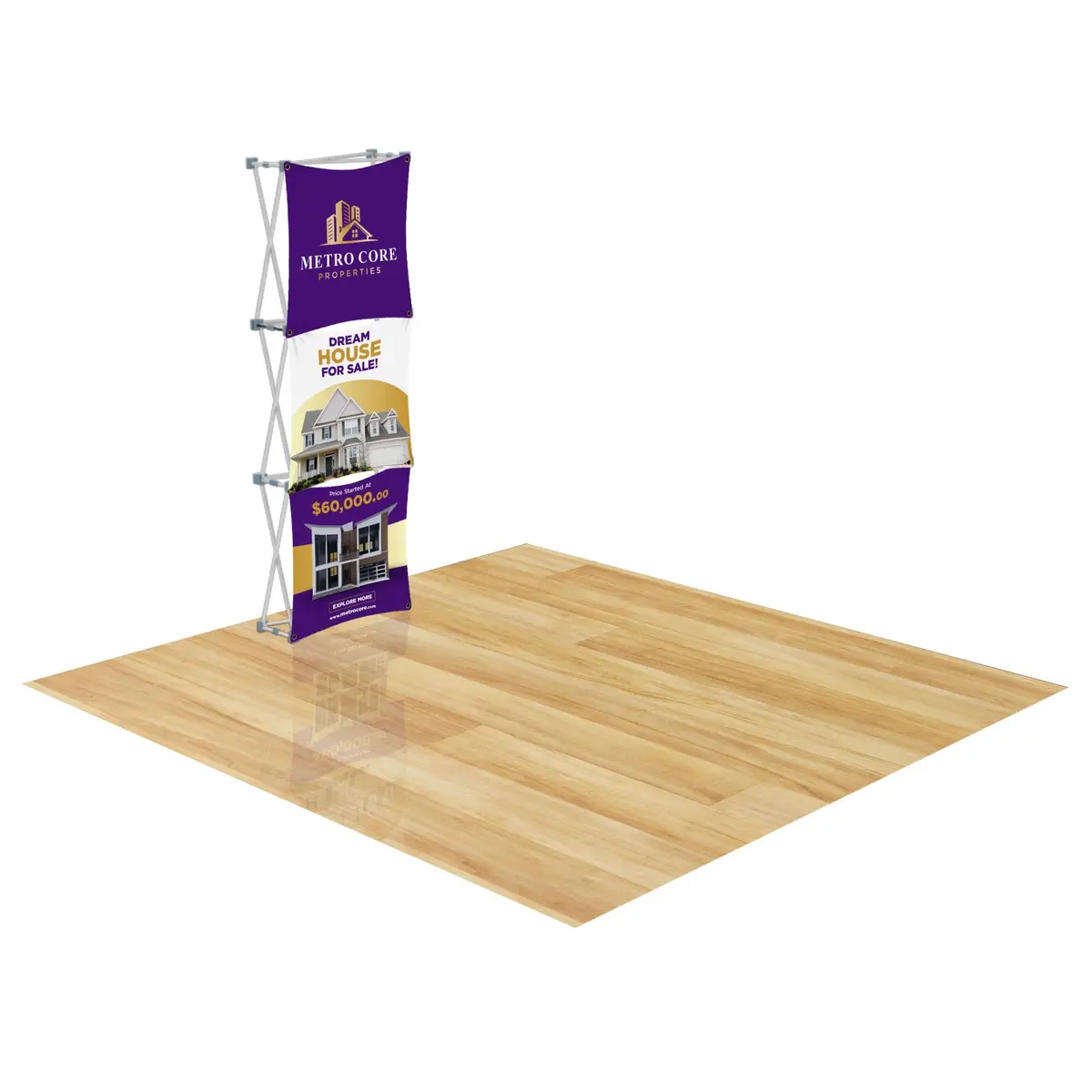 Custom Geometrix Pop-Up Trade Show Booth Display - (1X3 Panel) 1