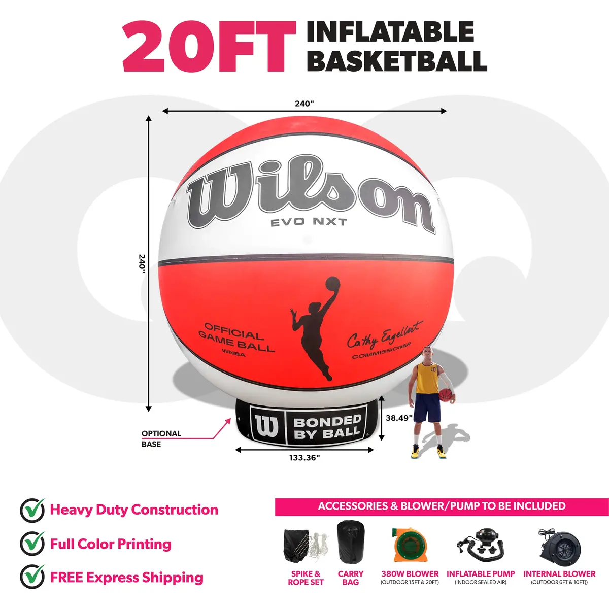 Custom Giant Inflatable Basketball 5