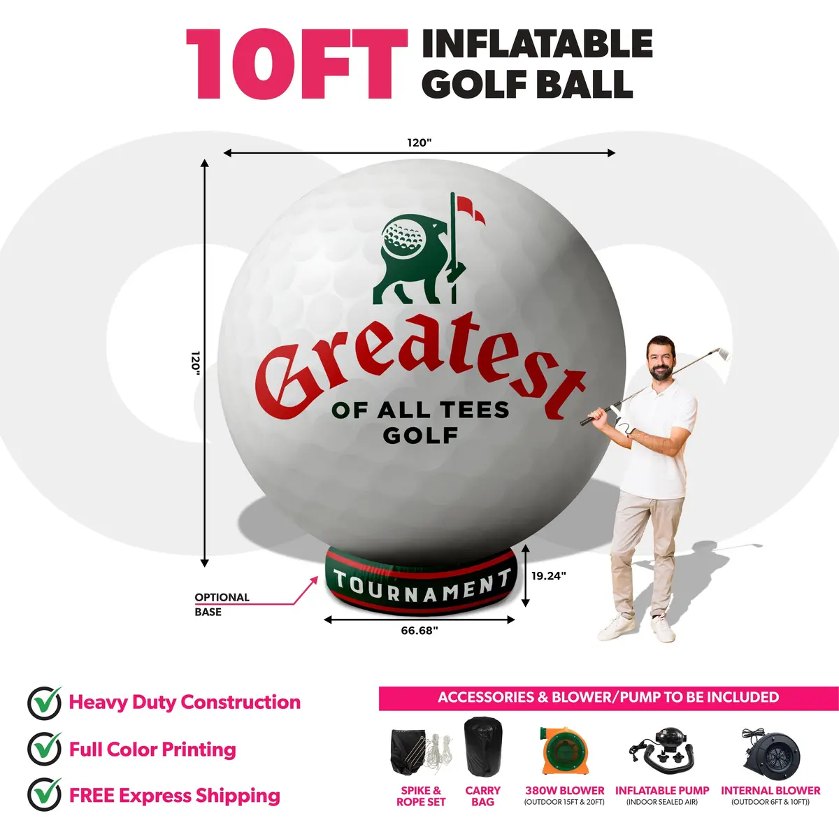 Custom Giant Inflatable Golf Ball 3