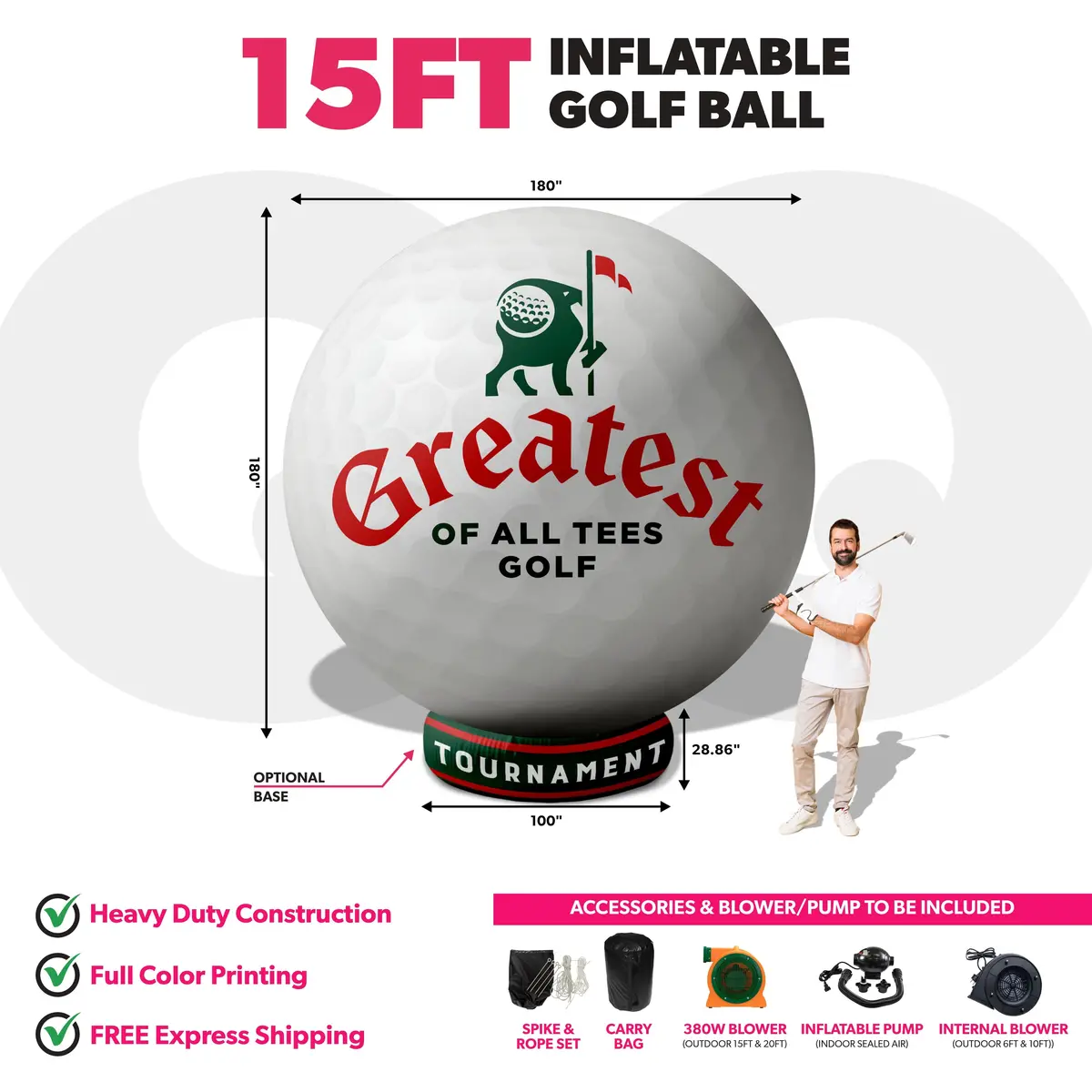 Custom Giant Inflatable Golf Ball 4