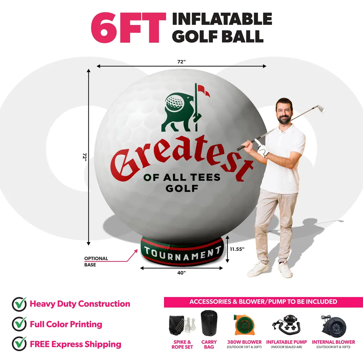 Custom Giant Inflatable Golf Ball 2