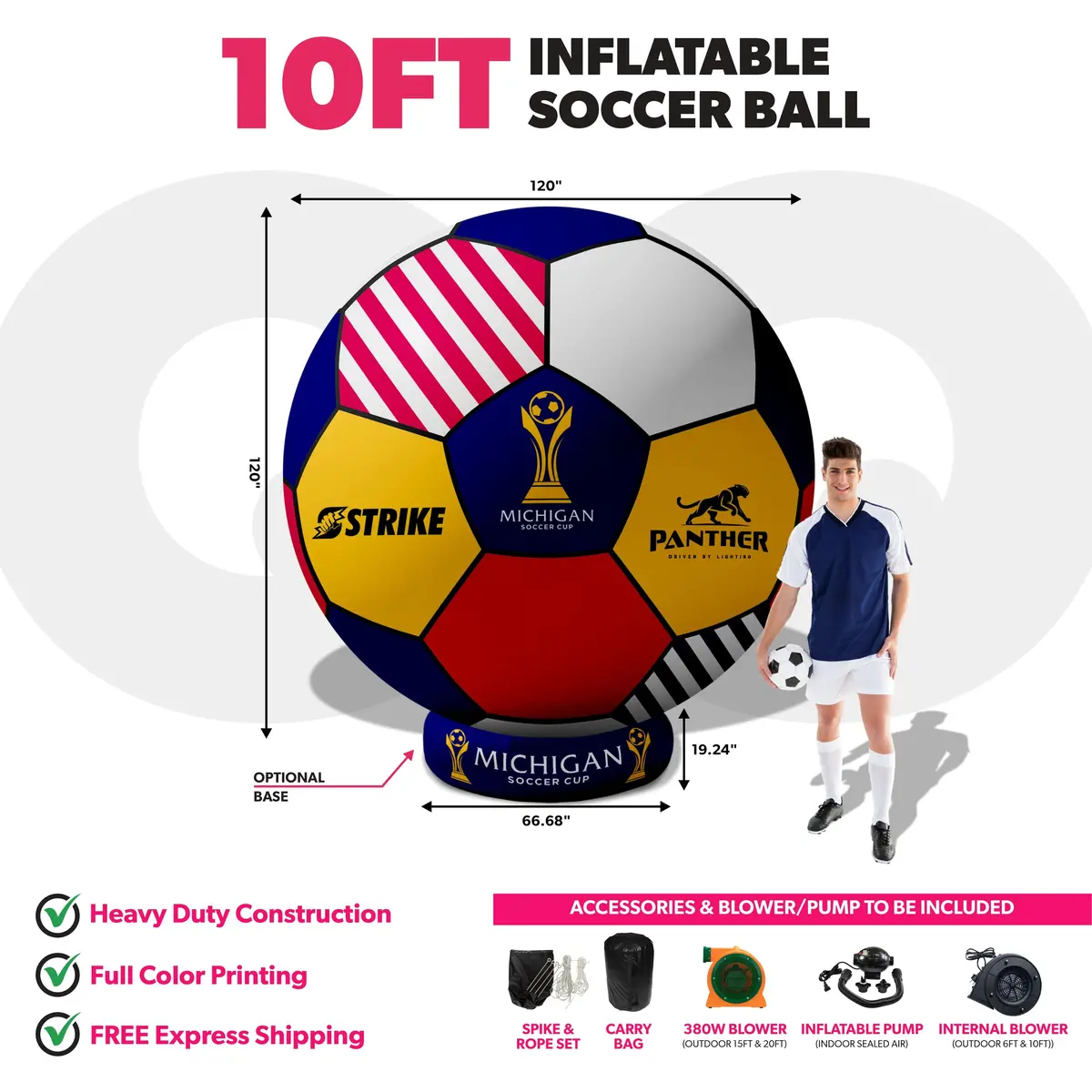 Custom Giant Inflatable Soccer Ball 3