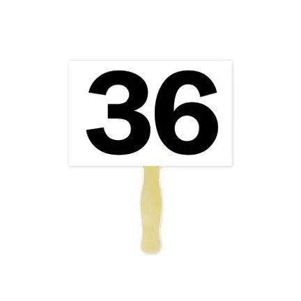 2-Sided Black & White "D-Lux" Bid Paddle (100/Pack) 1