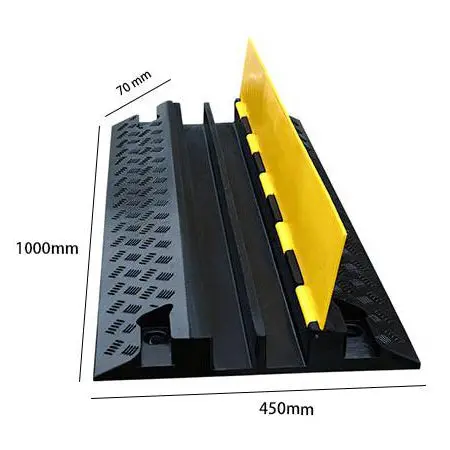 Heavy Duty 2-Channel Rubber Cable Protector Hose Ramp 2