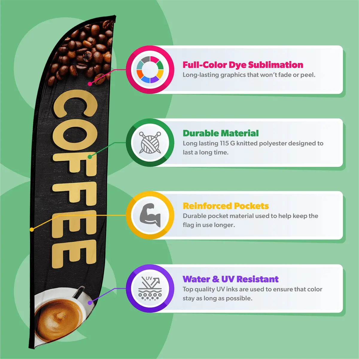 Coffee Feather Flag 3