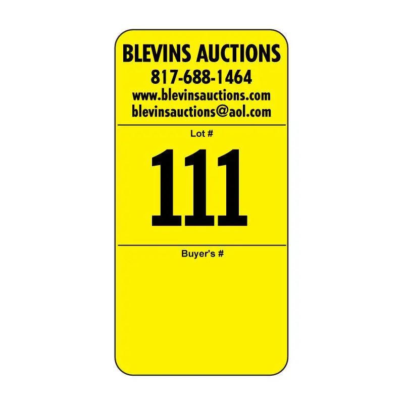 2" X 4" Custom Fluorescent Label (500 Labels) - Choose Color 1