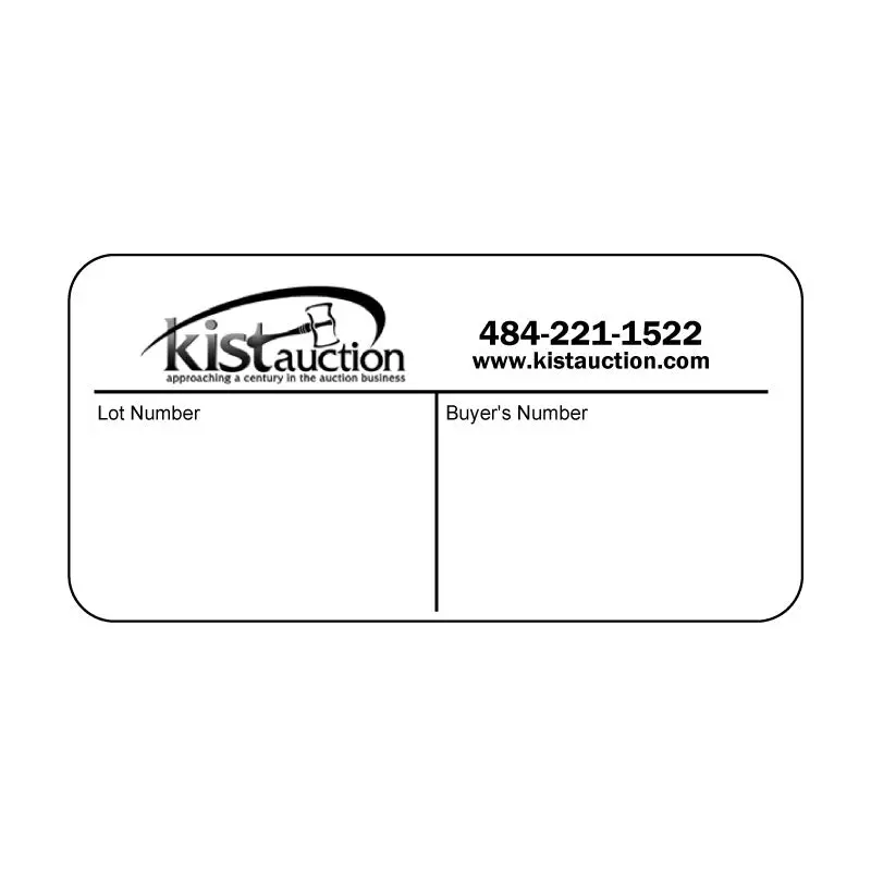 2" X 4" Custom White Label (500 Labels) - Choose Adhesive 1