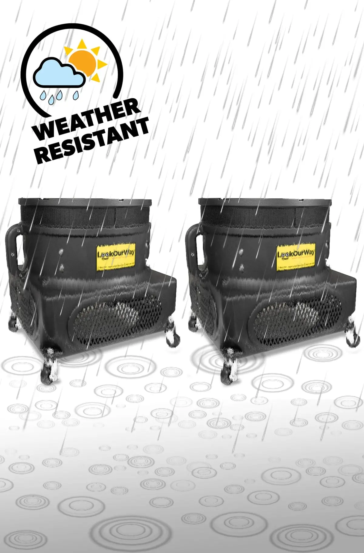 Two Weather-Resistant Air Dancer Blowers (18" Diameter) 1