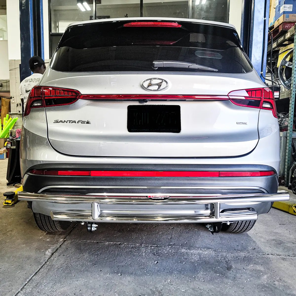 Rear Double Layer (Dl11) Bumper Guard Fits Hyundai Santa Fe 2019-2024 1