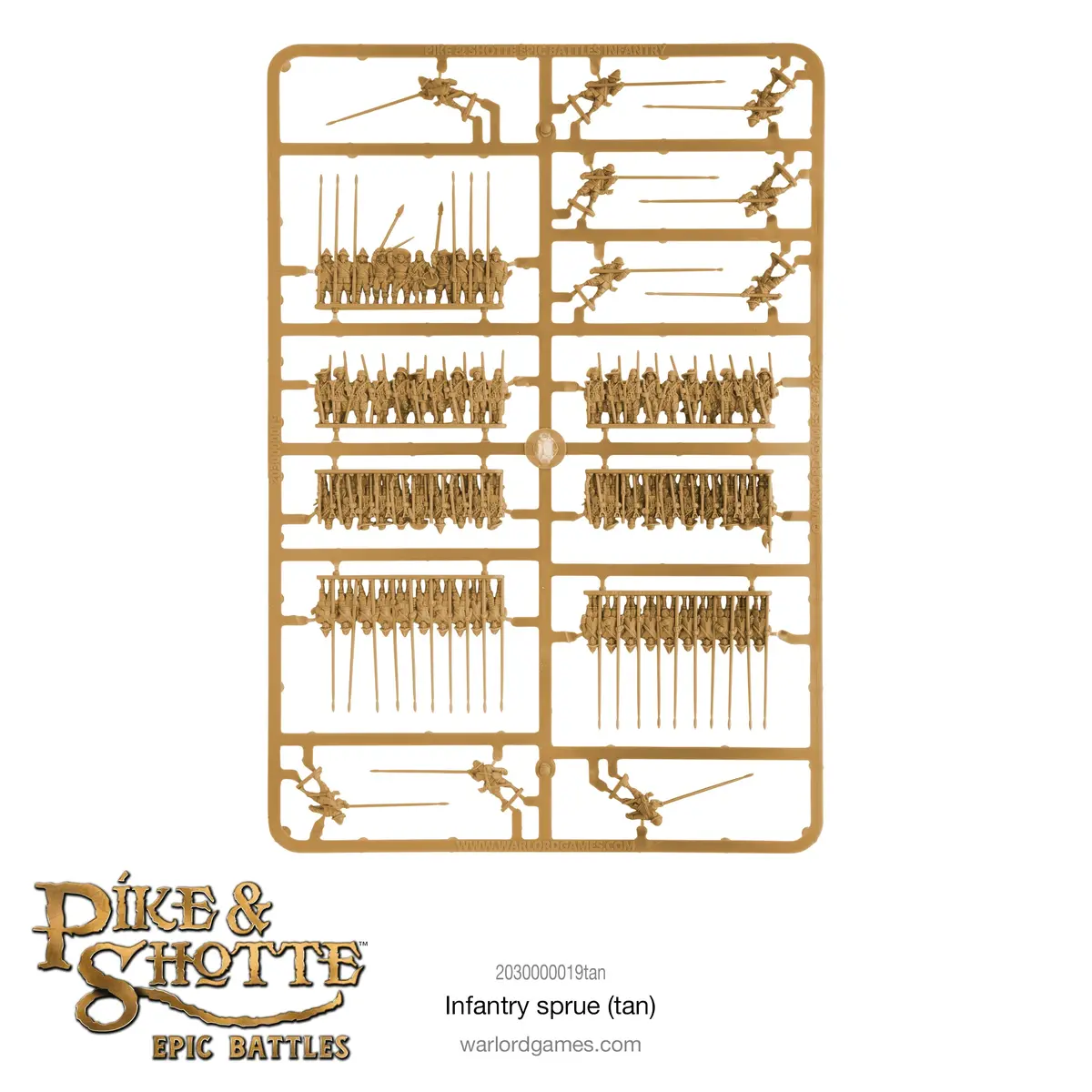 Pike & Shotte Epic Battles Infantry Sprue (Tan) 1