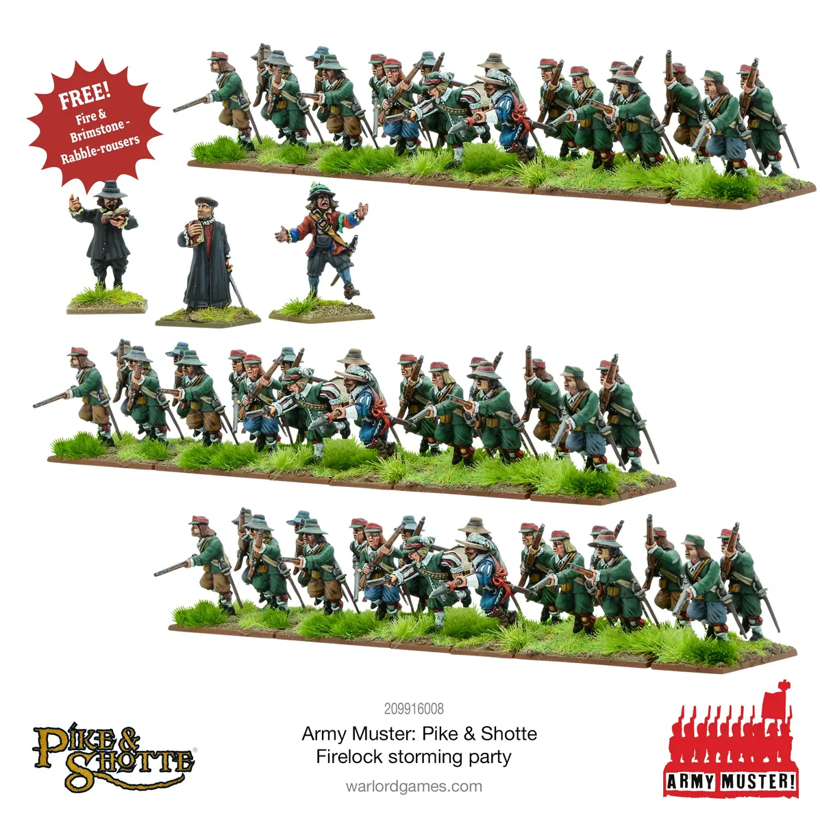 Army Muster: Pike & Shotte Firelock Storming Party 1