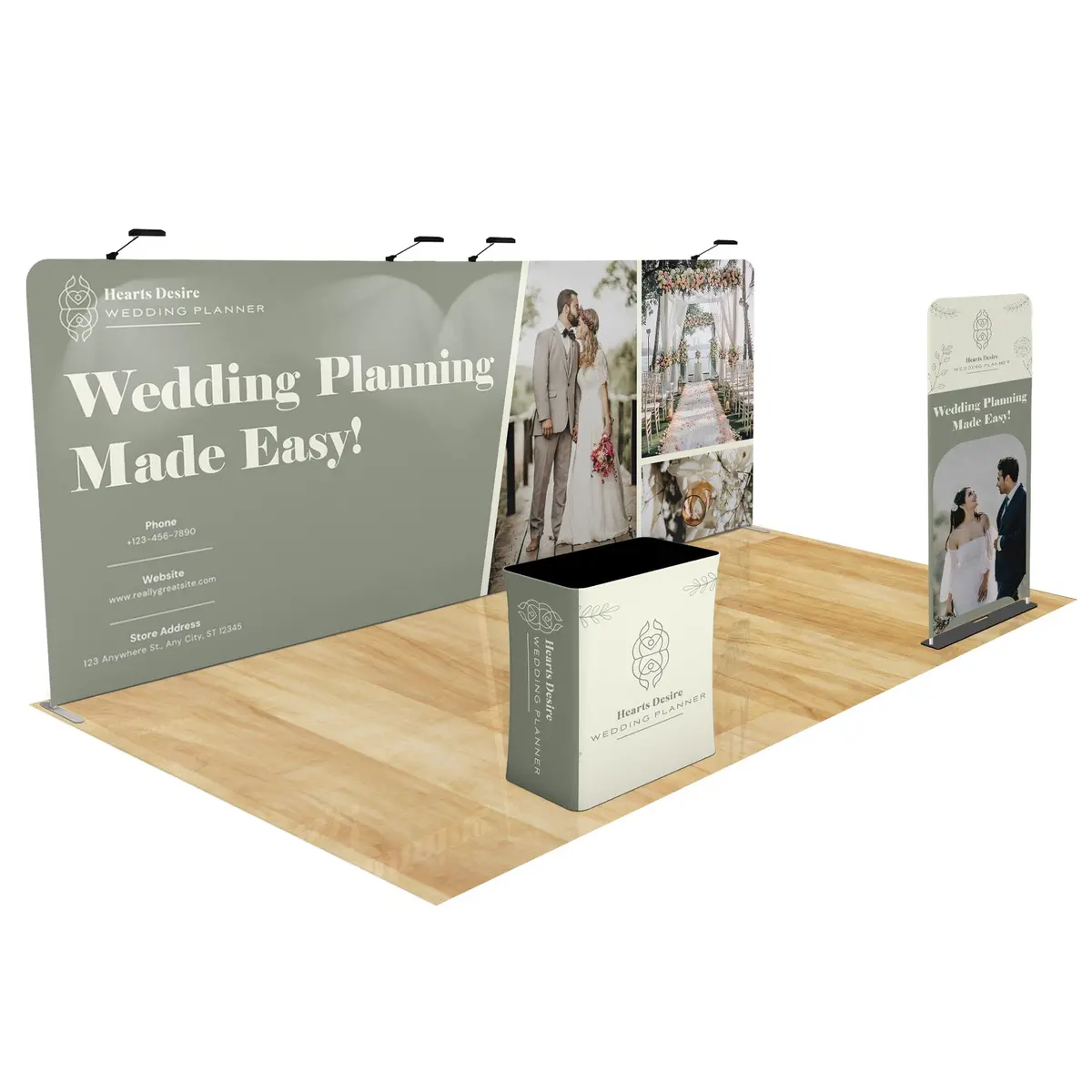 Tension Fabric Trade Show Display With Portable Banner 22