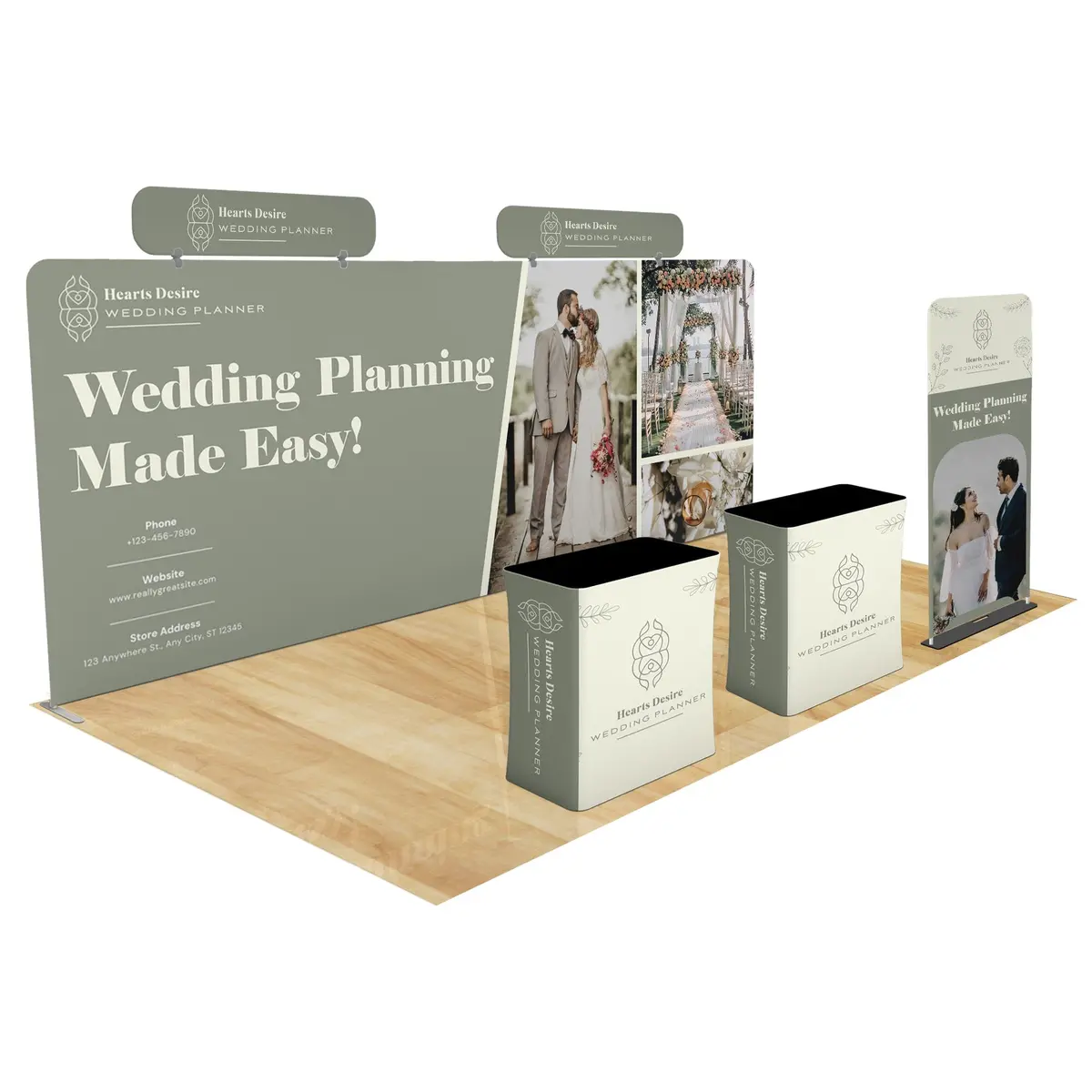 Tension Fabric Trade Show Display With Portable Banner 27