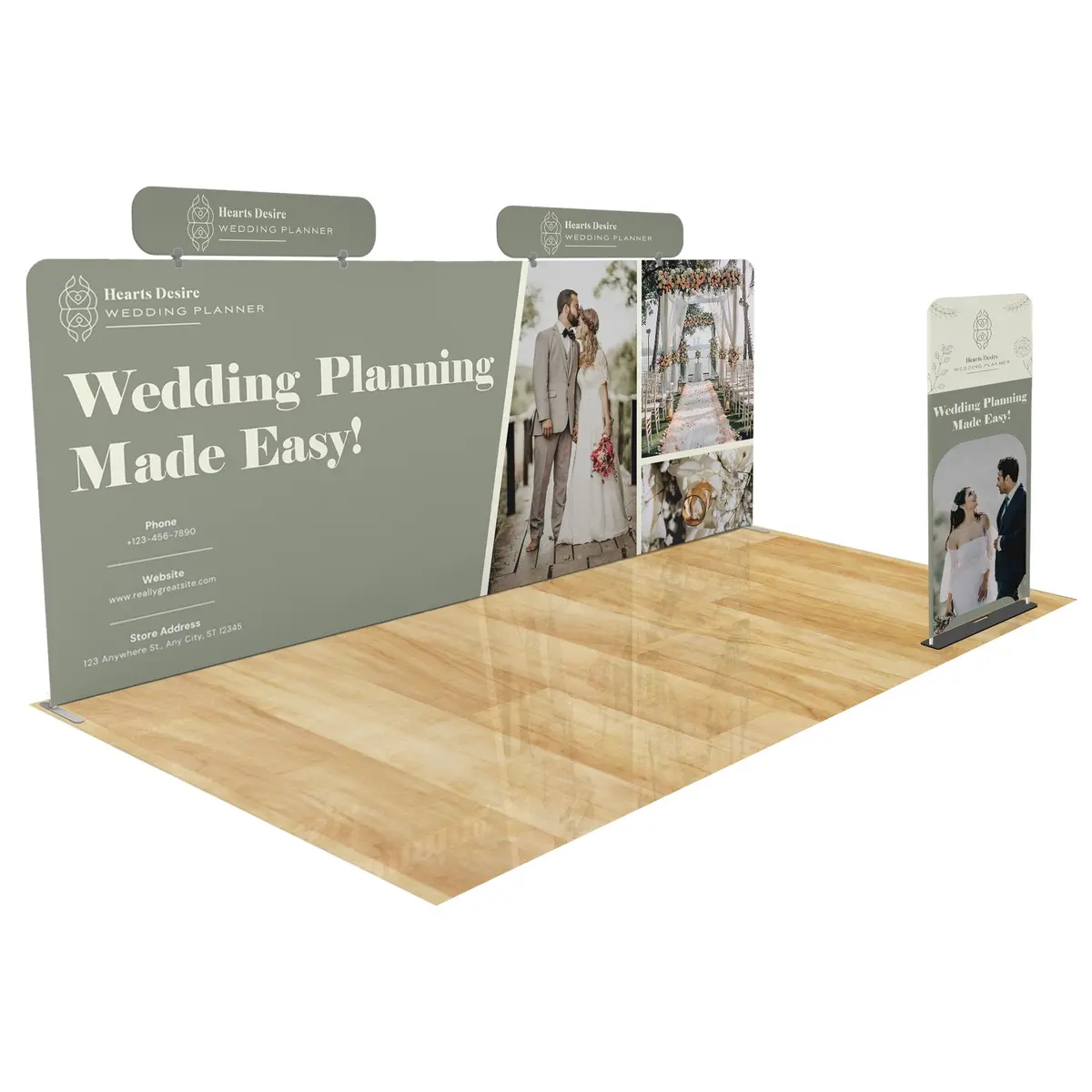 Tension Fabric Trade Show Display With Portable Banner 24