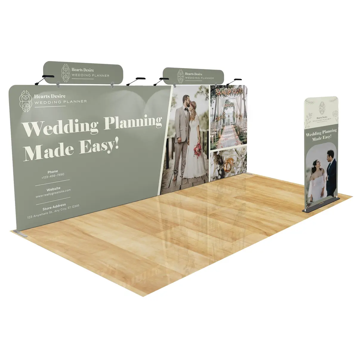 Tension Fabric Trade Show Display With Portable Banner 25