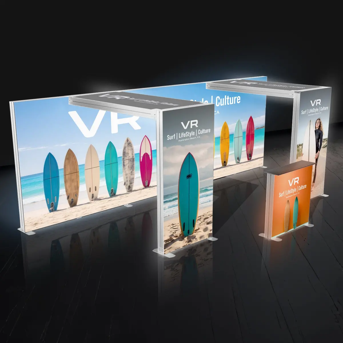 10X20 Backlit Trade Show Booth Seg Double Arch 3
