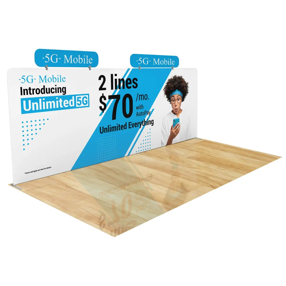 Trade Show Display With Tension Fabric Backdrop 19