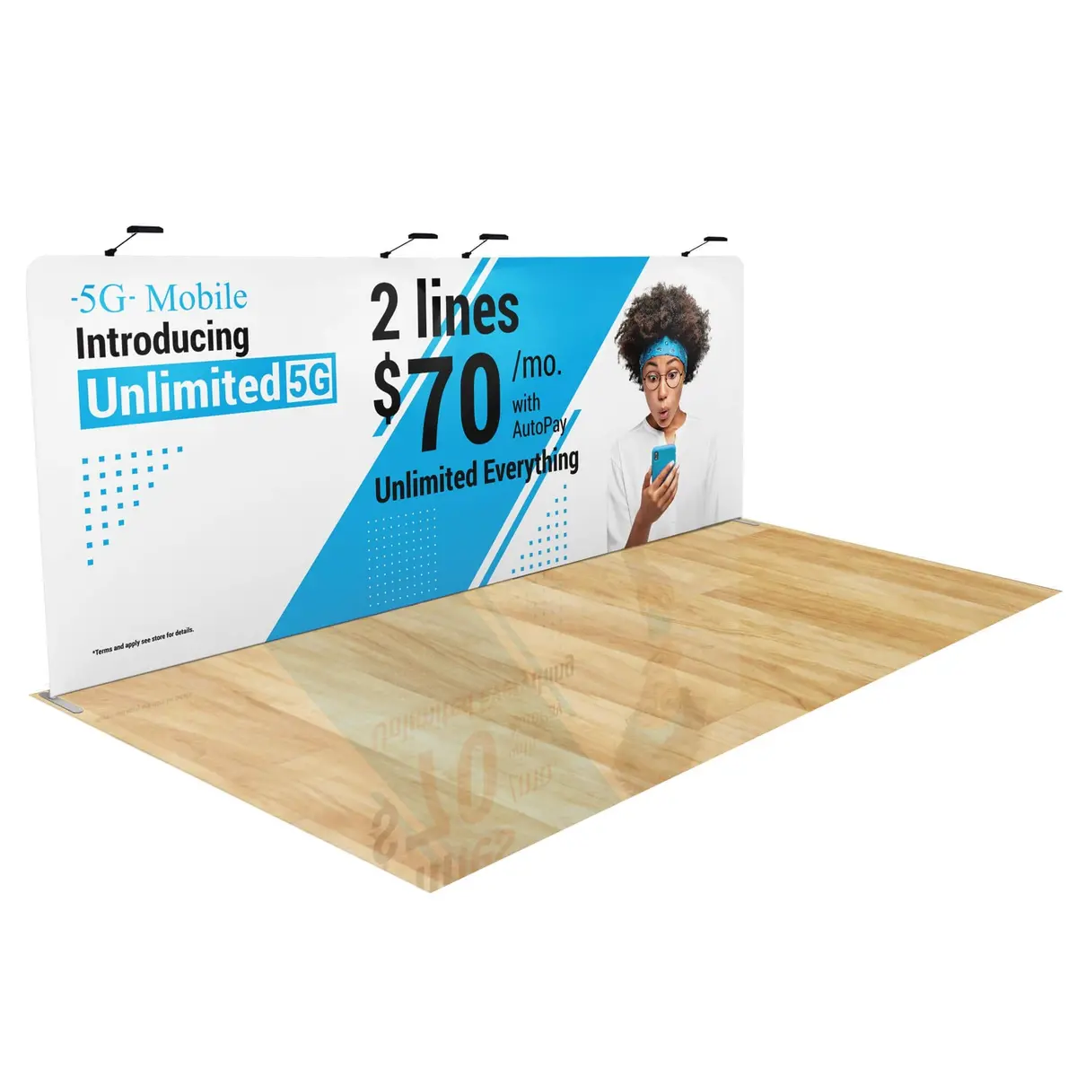 Trade Show Display With Tension Fabric Backdrop 18