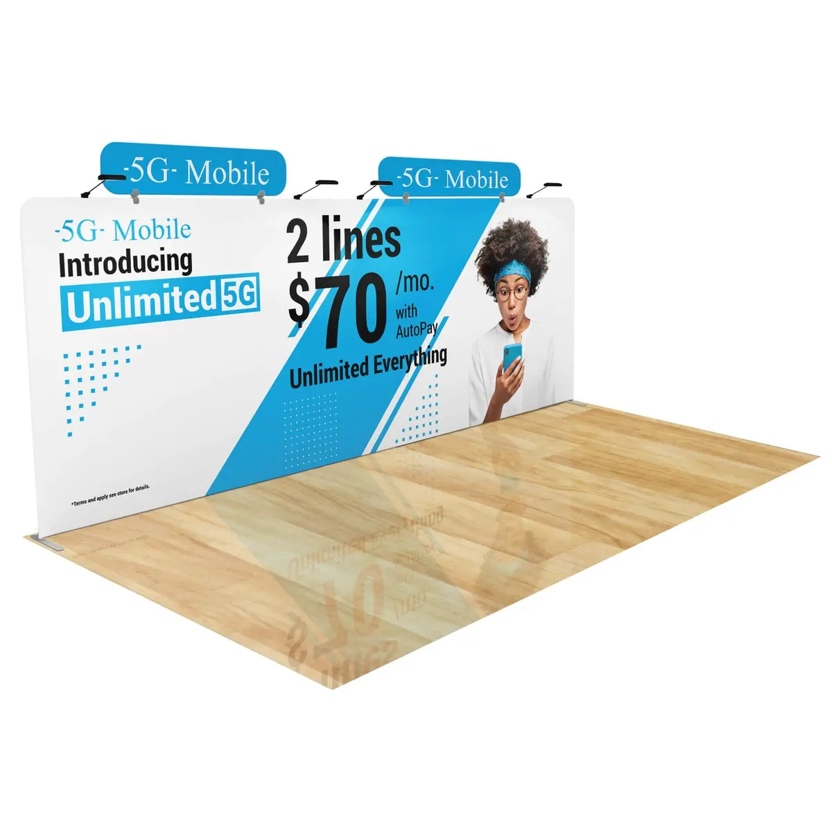 Trade Show Display With Tension Fabric Backdrop 20