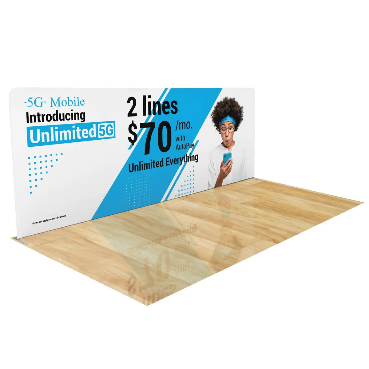 Trade Show Display With Tension Fabric Backdrop 17