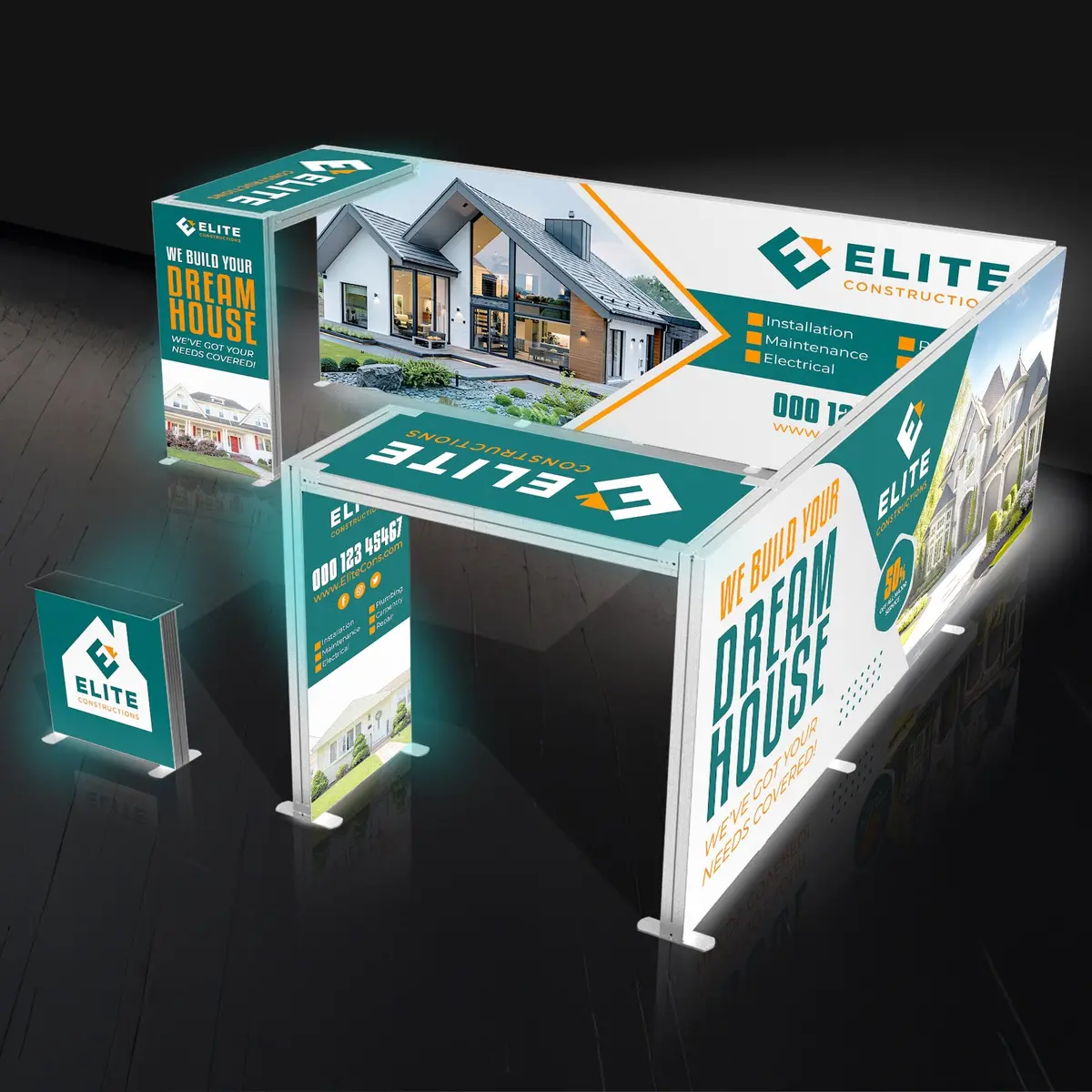 20X20 Backlit Double Archway Seg Trade Show Booth Display 3
