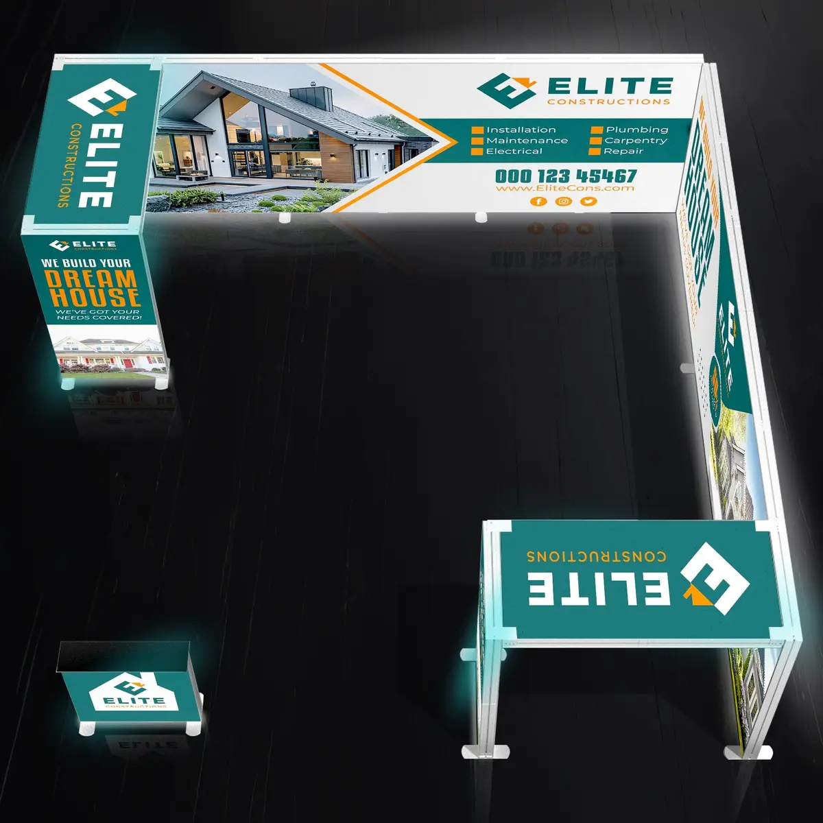 20X20 Backlit Double Archway Seg Trade Show Booth Display 4