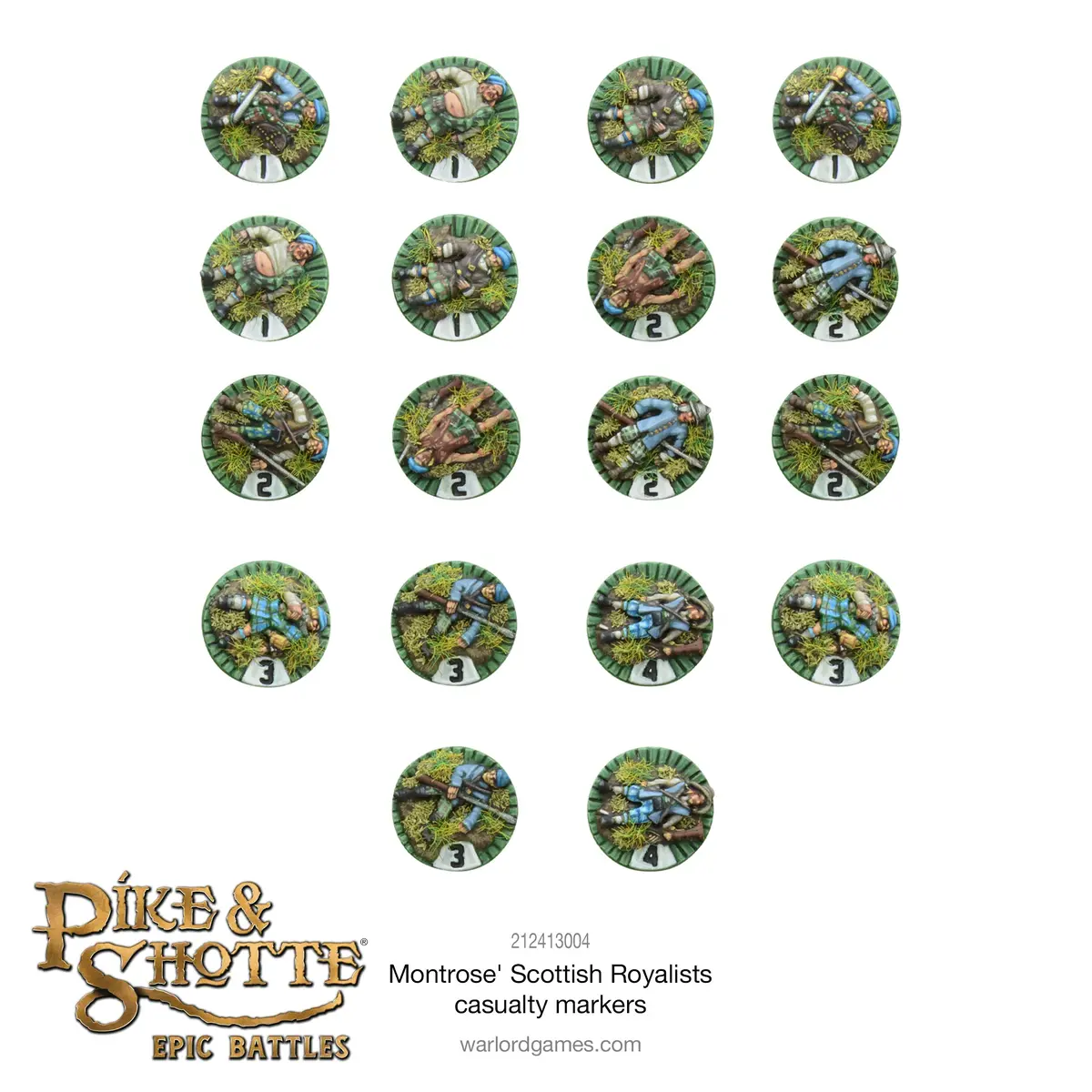 Pike & Shotte Epic Battles: Montrose's Scottish Royalists Casualty Markers 1