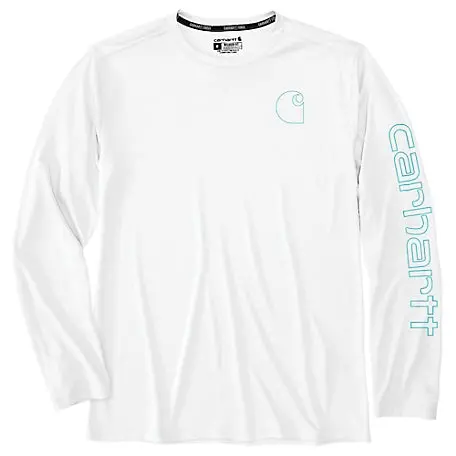 Force Sun Defender Lightweight Long-Sleeve Logo Graphic T-Shirt - White 1