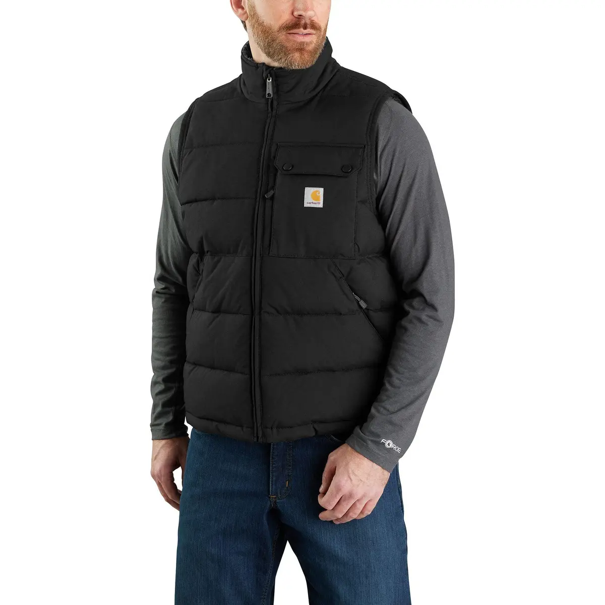 Men's Montana Loose Fit Insulated Vest - Black 1