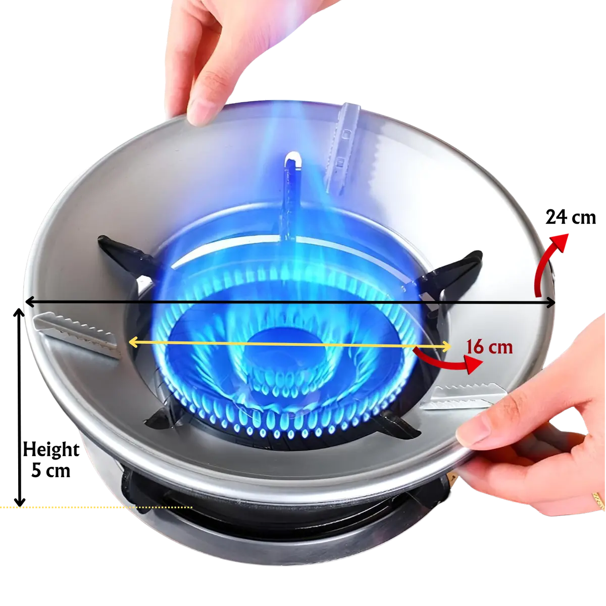 Aluminum Gas Saver Burner Stand | Ring | For Domestic Lpg Stove | Set Of 2 2
