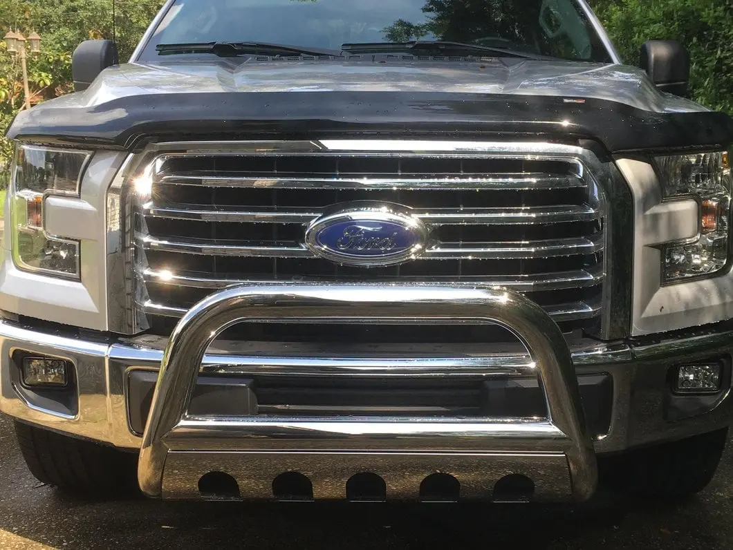 Barricade 3-Inch Stainless Steel Bull Bar with Skid Plate – Fits 2004–2025 Ford F-150 (Excl. EcoBoost & Raptor)