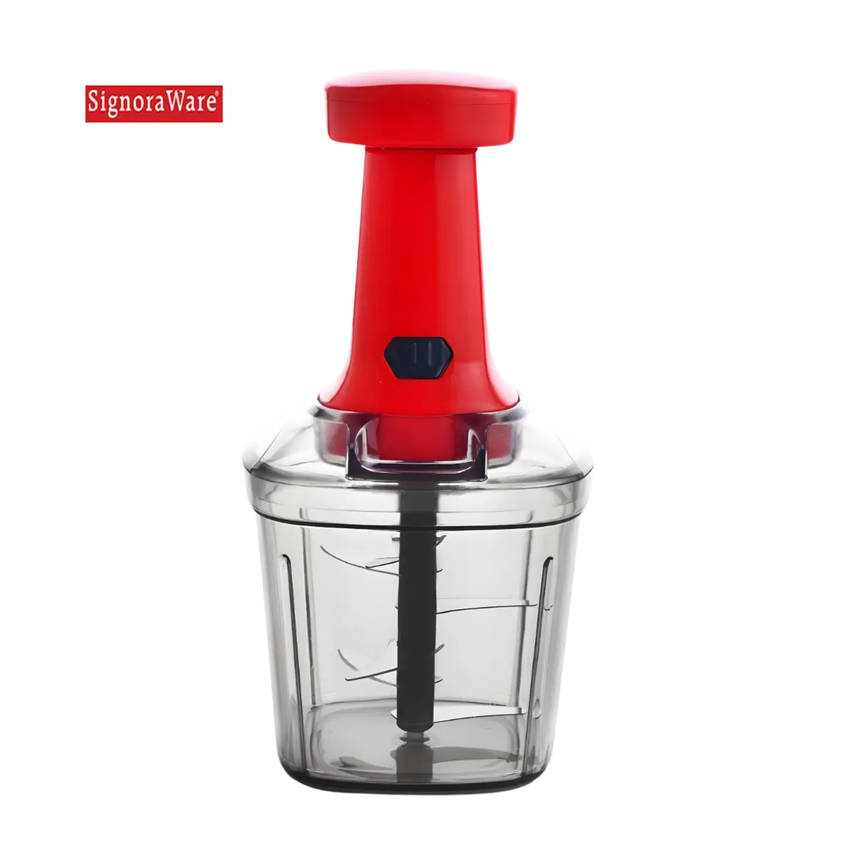 Signoraware Thunder Chopper Big 1000 Ml (6 Blade) | Hand Press Vegetable And Fruit Cutter Chopper Easy Push And Close Button 1