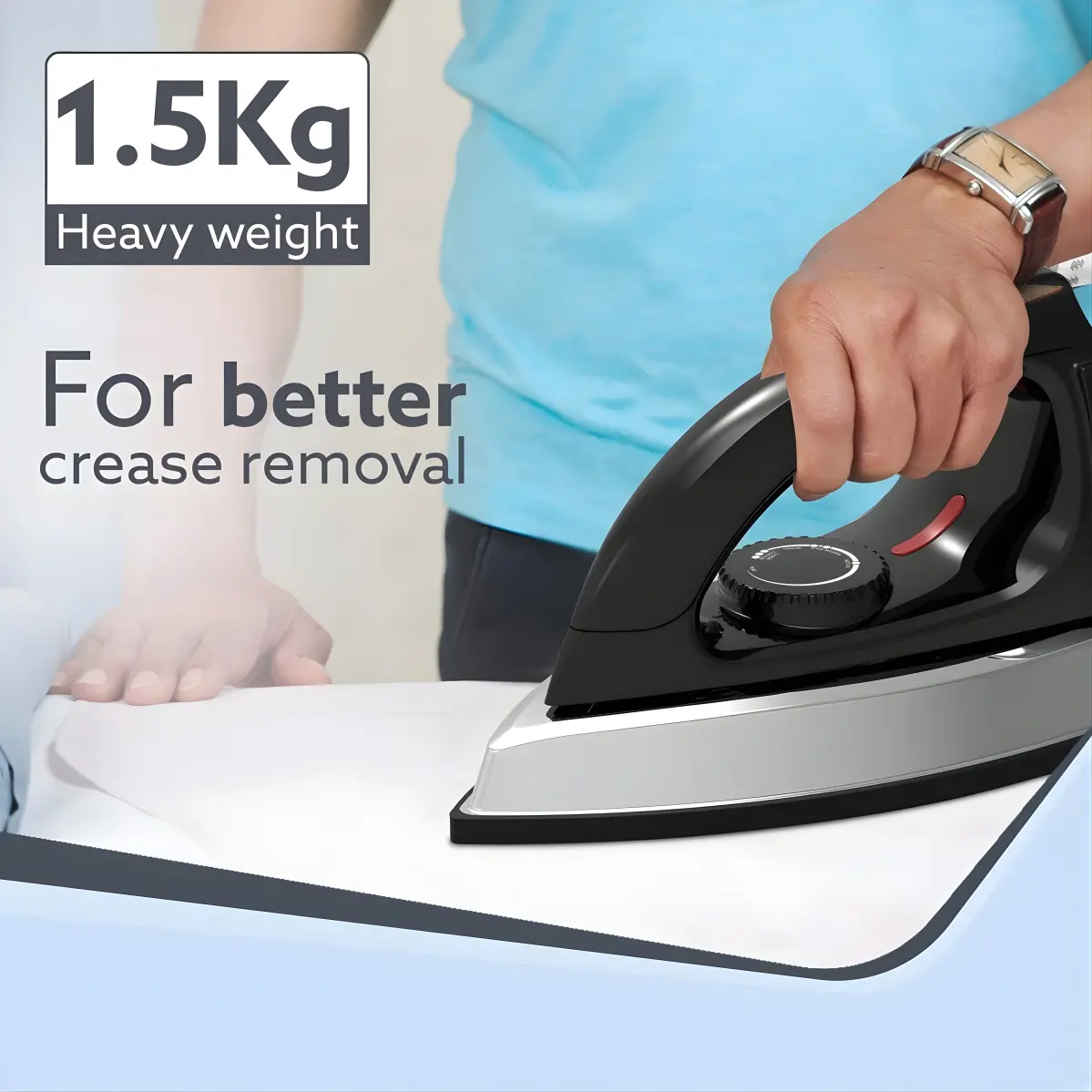 Agaro Regal Heavy Weight Electric Dry Iron, 1000 W, Black 2