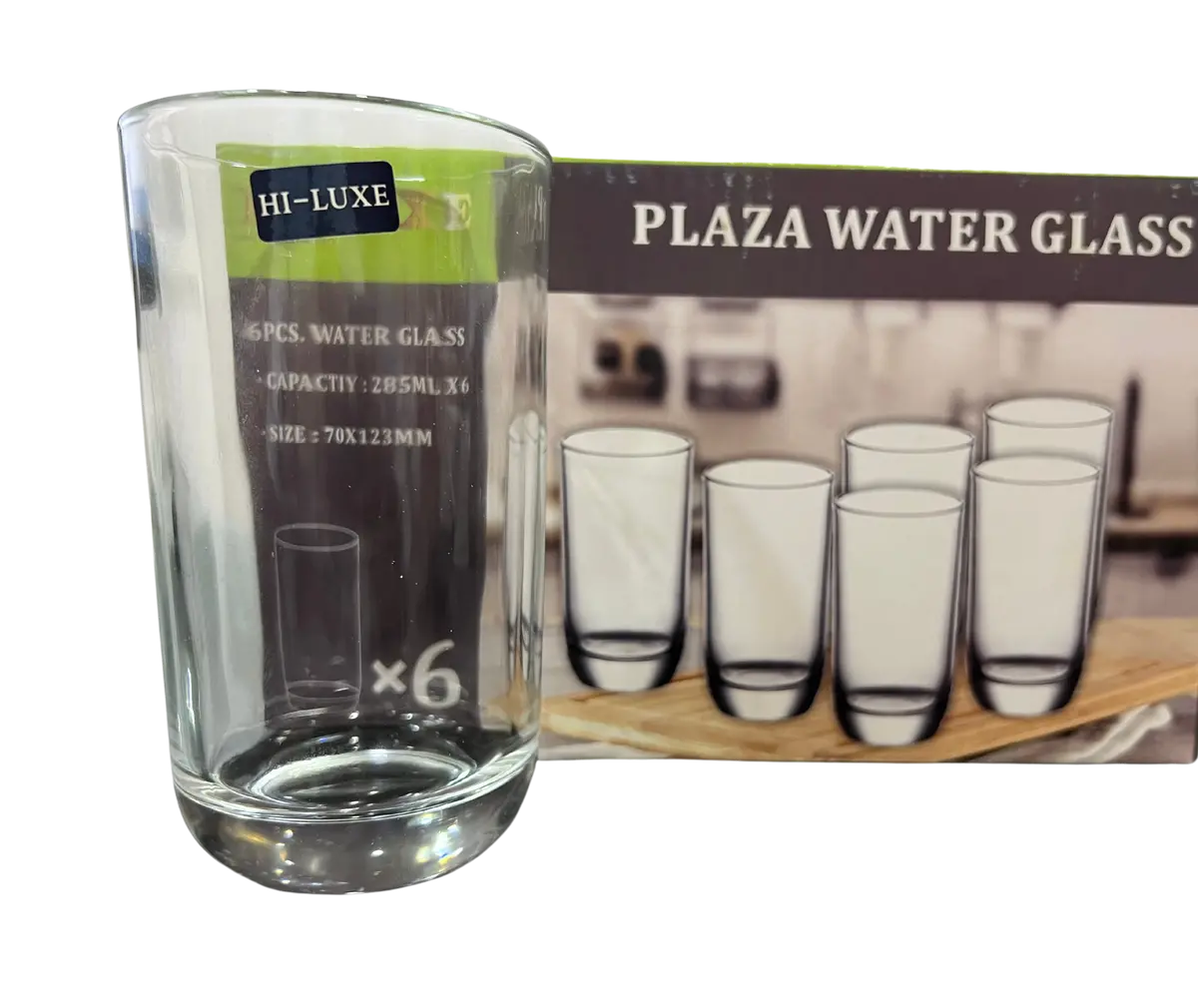 Hi-Luxe Plaza Glass 285 Ml | Glass Tumbler | Transparent | Home, Dining, Office, Restaurant 1