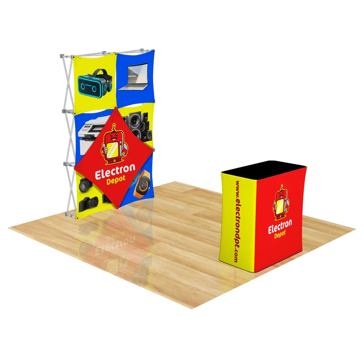 Custom Geometrix Pop-Up Trade Show Booth Display - (2X3 - 7 Panel) 2