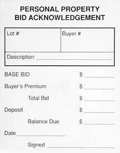 3-Part Personal Property Bid Forms (Disc) 1