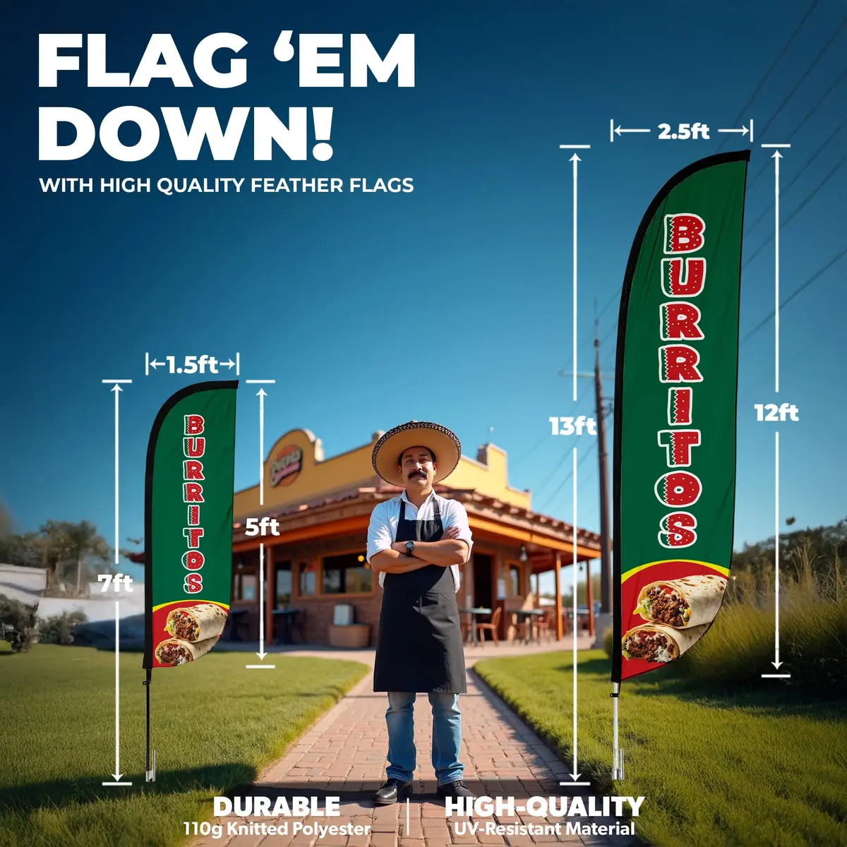 Burrito Feather Flag 2