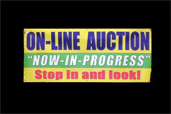 3' X 7' "On-Line Auction" Banner 1