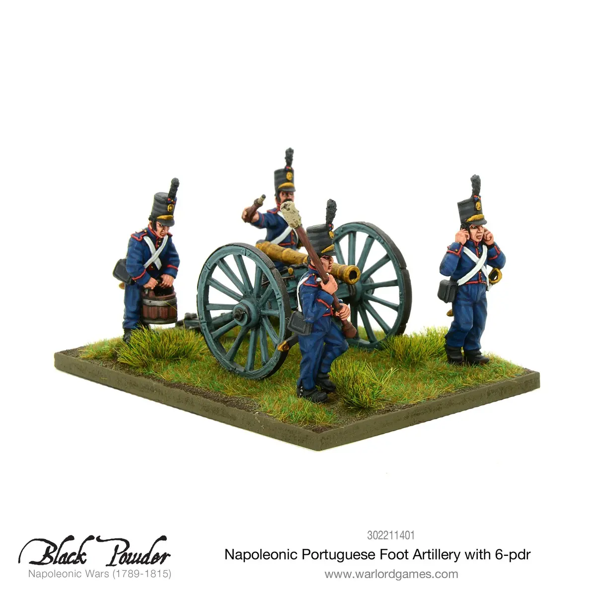 Napoleonic Portuguese Foot Artillery With 6-Pdr 1