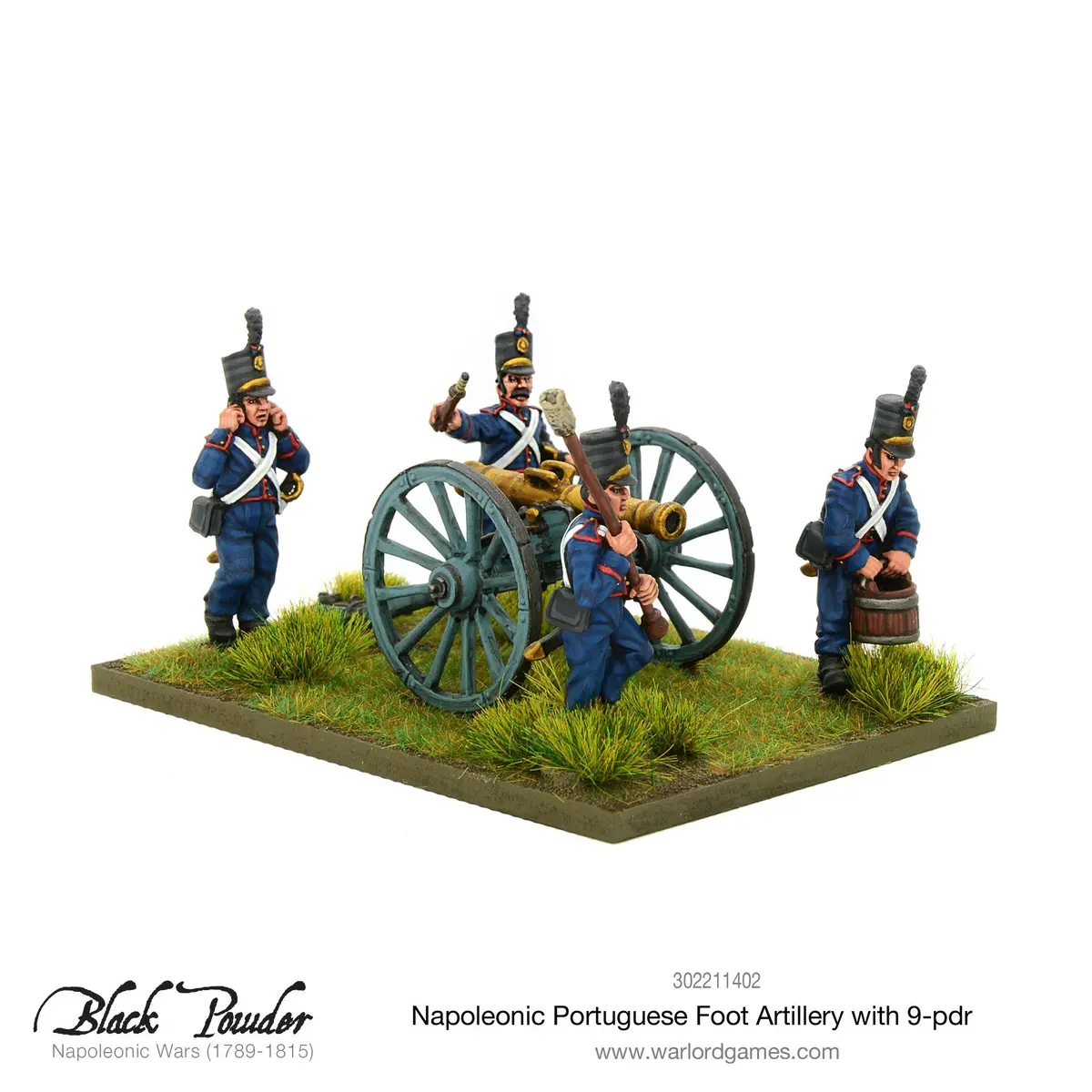 Napoleonic Portuguese Foot Artillery With 9-Pdr 1