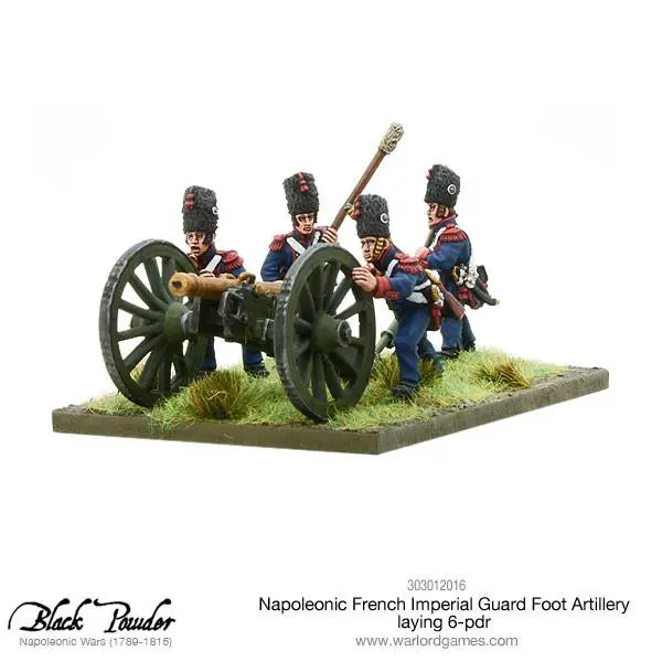 Napoleonic French Imperial Guard Foot Artillery Laying 6-Pdr 1