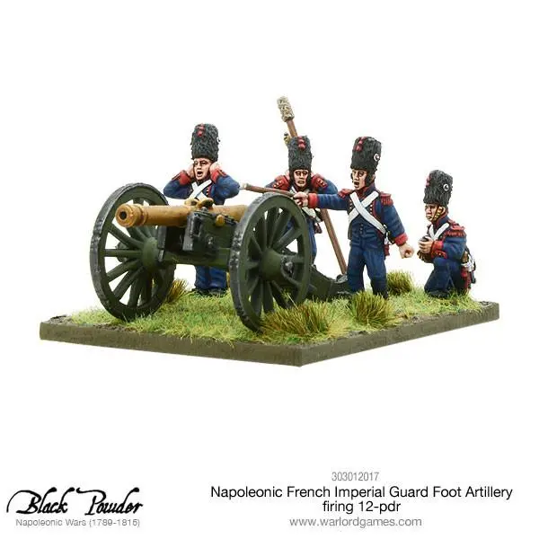 Napoleonic French Imperial Guard Foot Artillery Firing 12-Pdr 1
