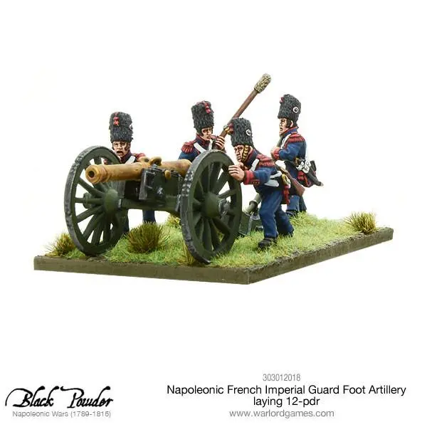 Napoleonic French Imperial Guard Foot Artillery Laying 12-Pdr 1