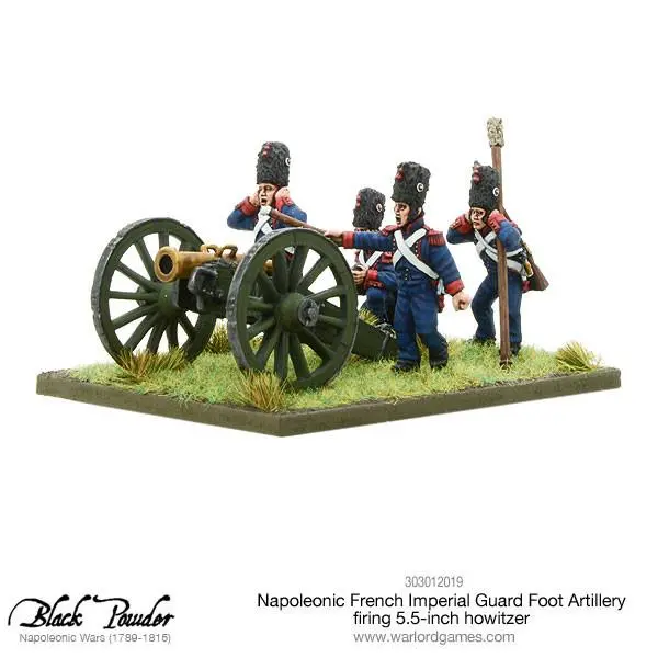 Napoleonic French Imperial Guard Foot Artillery Firing Howitzer 1