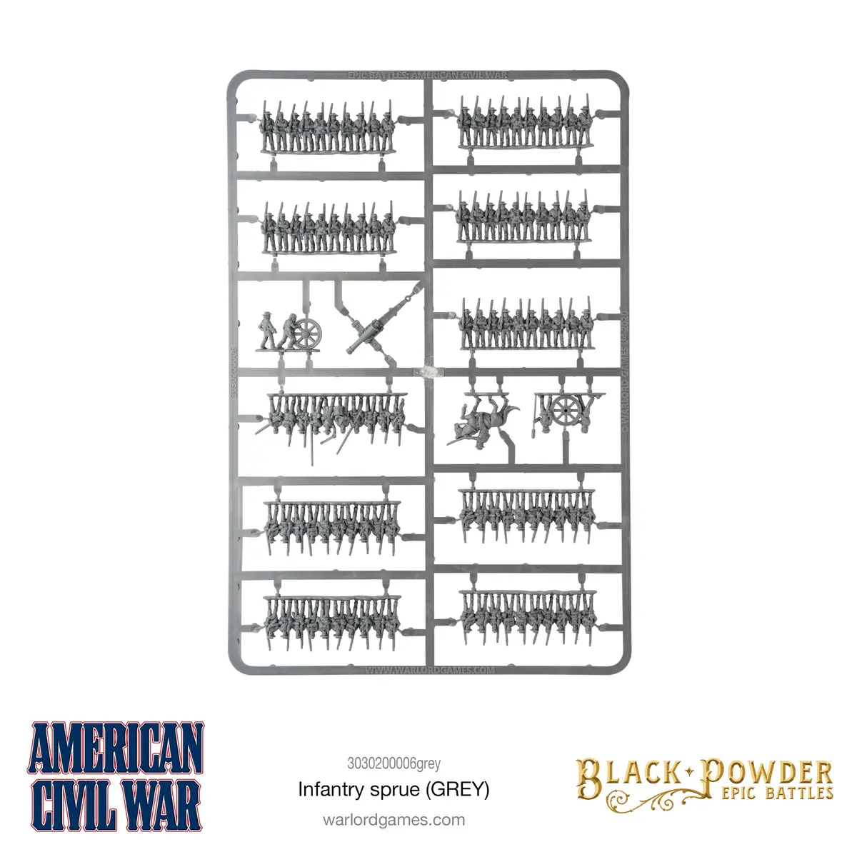 Epic Battles: American Civil War Infantry Sprue (Grey) 1