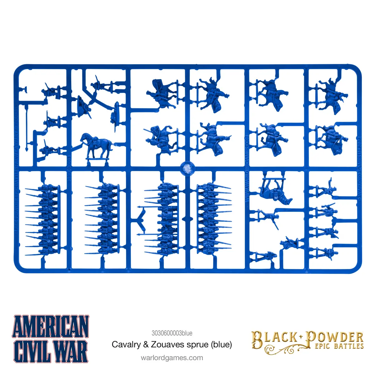 Black Powder Epic Battles Acw Cavalry & Zouaves Sprue (Blue) 1