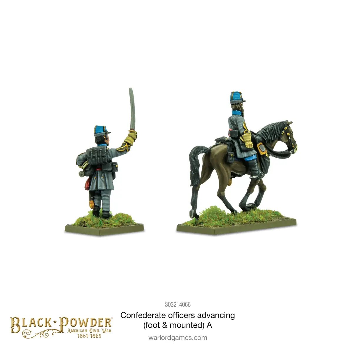 Confederate Officers Advancing (Foot & Mounted) A 2