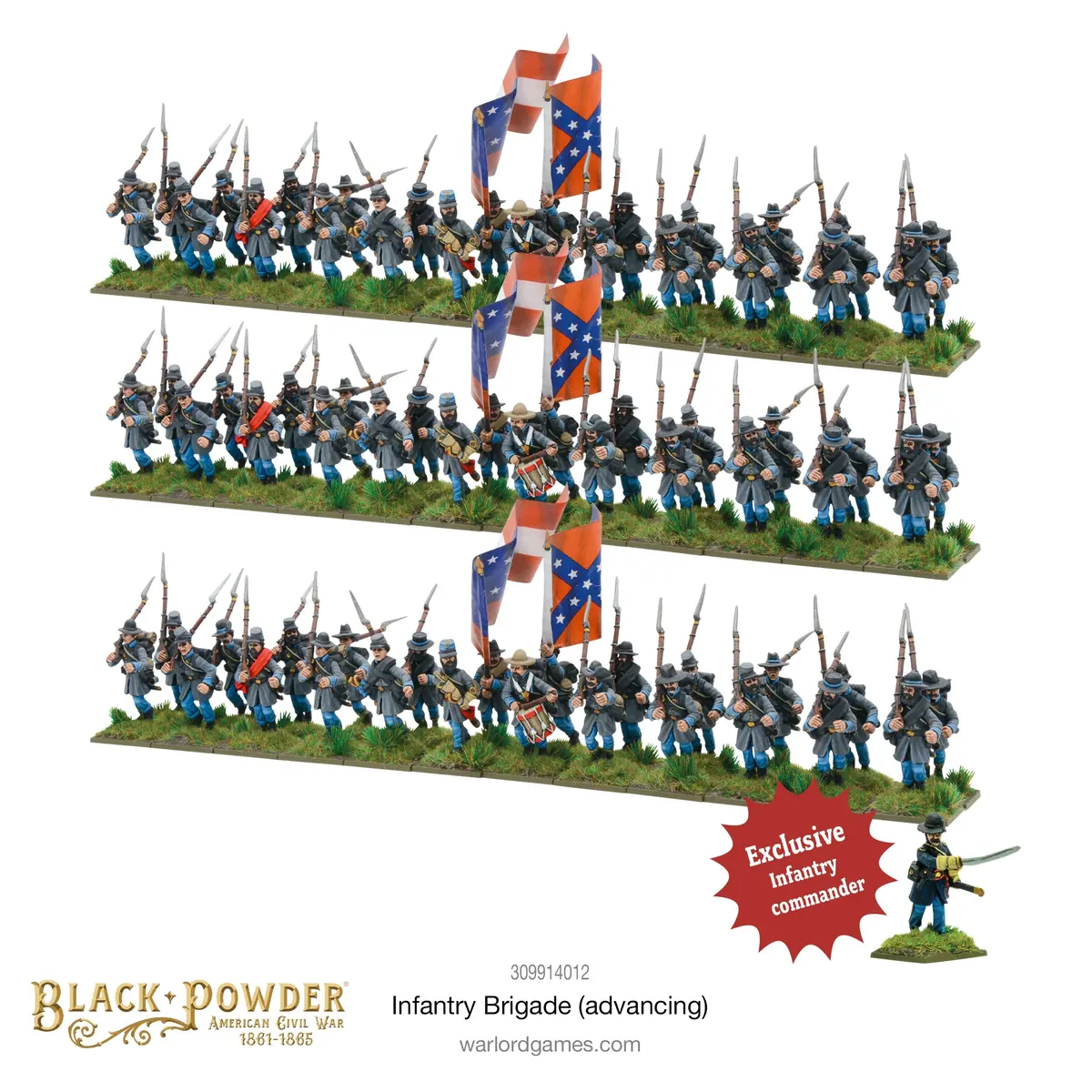American Civil War Infantry Brigade (Advancing) 1